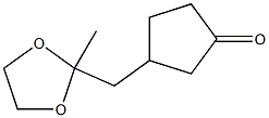 Cyclopentanone, 3-[(2-methyl-1,3-dioxolan-2-yl)methyl]- Struktur