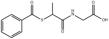 Glycine, N-[2-(benzoylthio)-1-oxopropyl]- Struktur