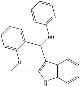 N-((2-methoxyphenyl)(2-methyl-1H-indol-3-yl)methyl)pyridin-2-amine Struktur