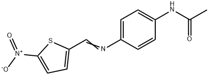 Acetamide,N-[4-[[(5-nitro-2-thienyl)methylene]amino]phenyl]- Struktur