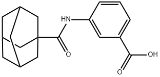 3-[(1-adamantylcarbonyl)amino]benzoic acid Struktur