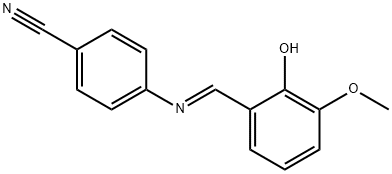 4-[(2-hydroxy-3-methoxybenzylidene)amino]benzonitrile Struktur