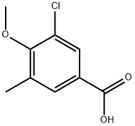 Benzoic acid, 3-chloro-4-methoxy-5-methyl- Struktur