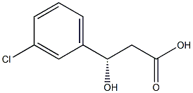 (3S)-3-(3-chlorophenyl)-3-hydroxypropanoic acid Struktur