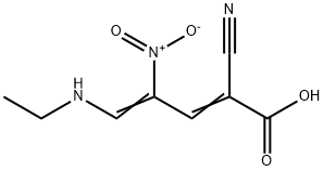 (2E,4Z)-2-cyano-5-(ethylamino)-4-nitro-penta-2,4-dienoic acid Struktur