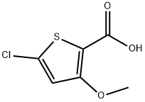 5-Chloro-3-methoxy-thiophene-2-carboxylic acid Struktur