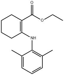 2-(2,6-Dimethyl-phenylamino)-cyclohex-1-enecarboxylic acid ethyl ester Struktur