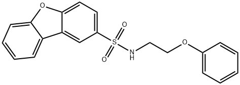 N-(2-phenoxyethyl)dibenzo[b,d]furan-2-sulfonamide Struktur