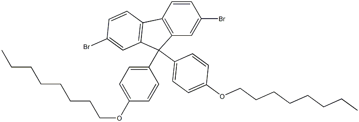 9H-Fluorene, 2,7-dibromo-9,9-bis[4-(octyloxy)phenyl]- Struktur