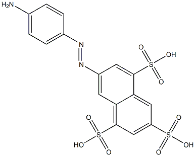 1,3,5-Naphthalenetrisulfonic acid, 7-[(4-aminophenyl)azo]- Struktur