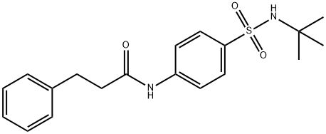 N-[4-(tert-butylsulfamoyl)phenyl]-3-phenylpropanamide Struktur