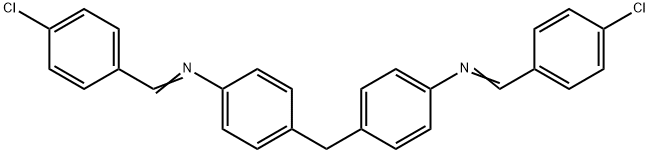 (4-chlorobenzylidene)(4-{4-[(4-chlorobenzylidene)amino]benzyl}phenyl)amine Struktur