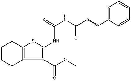 methyl 2-{[(cinnamoylamino)carbonothioyl]amino}-4,5,6,7-tetrahydro-1-benzothiophene-3-carboxylate Struktur