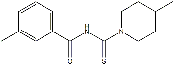 3-methyl-N-[(4-methyl-1-piperidinyl)carbonothioyl]benzamide Struktur