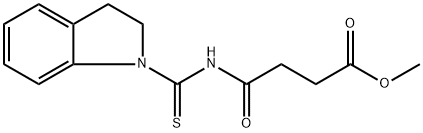 methyl 4-[(2,3-dihydro-1H-indol-1-ylcarbonothioyl)amino]-4-oxobutanoate Struktur