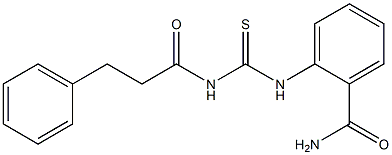 2-({[(3-phenylpropanoyl)amino]carbonothioyl}amino)benzamide Struktur