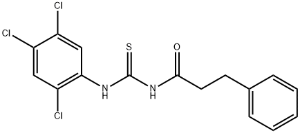 3-phenyl-N-{[(2,4,5-trichlorophenyl)amino]carbonothioyl}propanamide Struktur