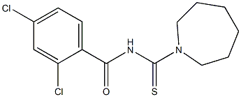 N-(1-azepanylcarbonothioyl)-2,4-dichlorobenzamide Struktur