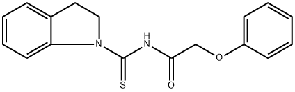 N-(2,3-dihydro-1H-indol-1-ylcarbonothioyl)-2-phenoxyacetamide Struktur