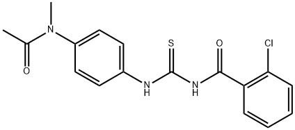 N-[({4-[acetyl(methyl)amino]phenyl}amino)carbonothioyl]-2-chlorobenzamide Struktur