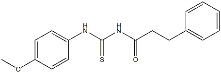 N-{[(4-methoxyphenyl)amino]carbonothioyl}-3-phenylpropanamide Struktur