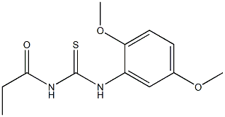 N-{[(2,5-dimethoxyphenyl)amino]carbonothioyl}propanamide Struktur