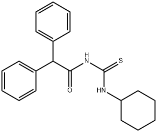 N-[(cyclohexylamino)carbonothioyl]-2,2-diphenylacetamide Struktur