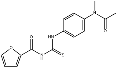 N-[({4-[acetyl(methyl)amino]phenyl}amino)carbonothioyl]-2-furamide Struktur