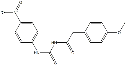 2-(4-methoxyphenyl)-N-{[(4-nitrophenyl)amino]carbonothioyl}acetamide Struktur