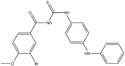 N-{[(4-anilinophenyl)amino]carbonothioyl}-3-bromo-4-methoxybenzamide Struktur