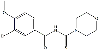 3-bromo-4-methoxy-N-(4-morpholinylcarbonothioyl)benzamide Struktur