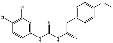 N-{[(3,4-dichlorophenyl)amino]carbonothioyl}-2-(4-methoxyphenyl)acetamide Struktur