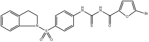 5-bromo-N-({[4-(2,3-dihydro-1H-indol-1-ylsulfonyl)phenyl]amino}carbonothioyl)-2-furamide Struktur