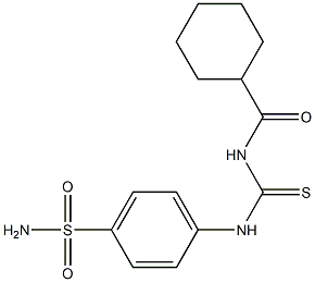 N-({[4-(aminosulfonyl)phenyl]amino}carbonothioyl)cyclohexanecarboxamide Struktur