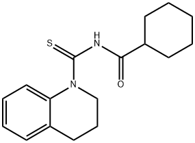 N-(3,4-dihydro-1(2H)-quinolinylcarbonothioyl)cyclohexanecarboxamide Struktur