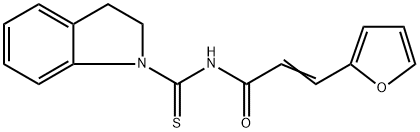 N-(2,3-dihydro-1H-indol-1-ylcarbonothioyl)-3-(2-furyl)acrylamide Struktur