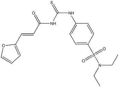 (E)-N-[[4-(diethylsulfamoyl)phenyl]carbamothioyl]-3-(furan-2-yl)prop-2-enamide Struktur