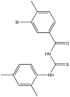 3-bromo-N-{[(2,4-dimethylphenyl)amino]carbonothioyl}-4-methylbenzamide Struktur