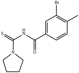 3-bromo-4-methyl-N-(pyrrolidine-1-carbothioyl)benzamide Struktur