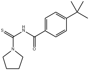 4-tert-butyl-N-(1-pyrrolidinylcarbonothioyl)benzamide Struktur