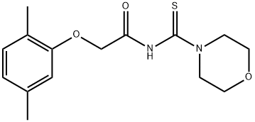 2-(2,5-dimethylphenoxy)-N-(morpholine-4-carbothioyl)acetamide Struktur