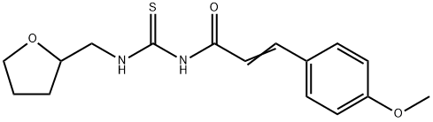 3-(4-methoxyphenyl)-N-{[(tetrahydro-2-furanylmethyl)amino]carbonothioyl}acrylamide Struktur