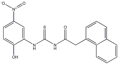 N-{[(2-hydroxy-5-nitrophenyl)amino]carbonothioyl}-2-(1-naphthyl)acetamide Struktur