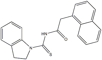 N-(2,3-dihydro-1H-indol-1-ylcarbonothioyl)-2-(1-naphthyl)acetamide Struktur