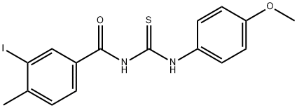 3-iodo-N-{[(4-methoxyphenyl)amino]carbonothioyl}-4-methylbenzamide Struktur