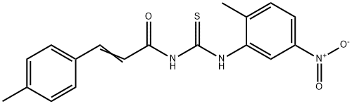 N-{[(2-methyl-5-nitrophenyl)amino]carbonothioyl}-3-(4-methylphenyl)acrylamide Struktur