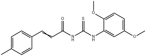 N-{[(2,5-dimethoxyphenyl)amino]carbonothioyl}-3-(4-methylphenyl)acrylamide Struktur