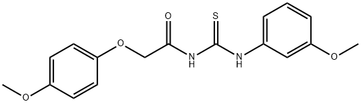 2-(4-methoxyphenoxy)-N-{[(3-methoxyphenyl)amino]carbonothioyl}acetamide Struktur