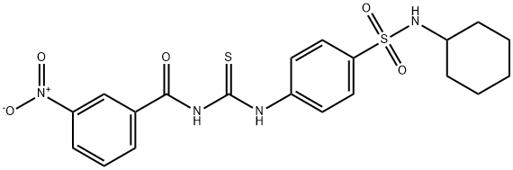 N-[({4-[(cyclohexylamino)sulfonyl]phenyl}amino)carbonothioyl]-3-nitrobenzamide Struktur