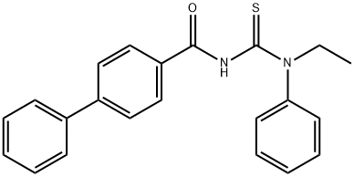 N-{[ethyl(phenyl)amino]carbonothioyl}-4-biphenylcarboxamide Struktur